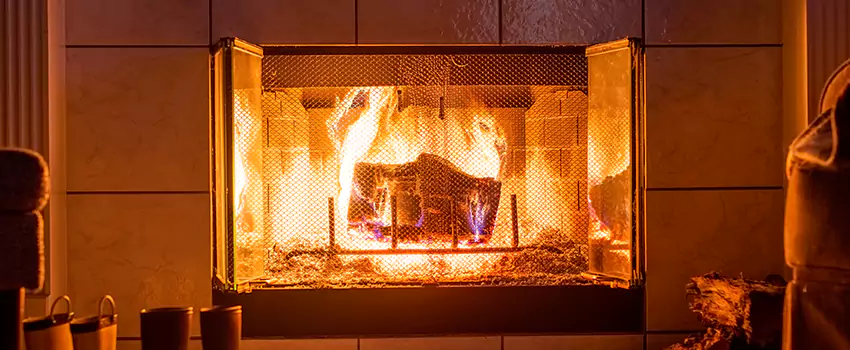 Mendota Hearth Landscape Fireplace Installation in Hackensack, New Jersey